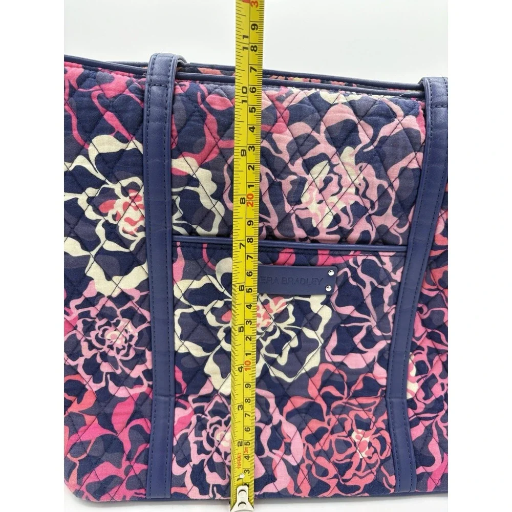 Vera Bradley Pink Purple Large Purse Tote Bag Some Fading And Wear